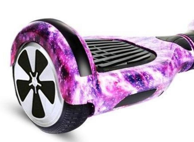 inch Hoverboard GALAXY Purple Starry Sky With Led Strip