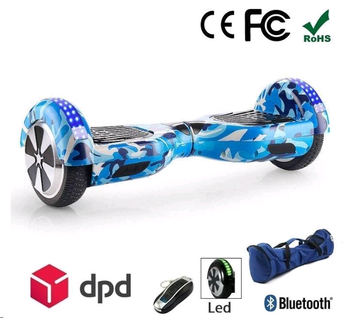 6.5 inch hoverboard camouflage with led strip
