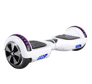 6.5 Inch Plum Hoverboard (White) With LED Strip