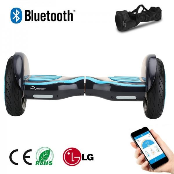 10 Inch Hoverboard Scooter With Bluetooth  with APP- Blue Black